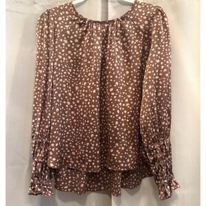 THML Womens‎ Top Rustic Balloon Sleeve Satin Size 1X Coquette Fairy Boho 19276x